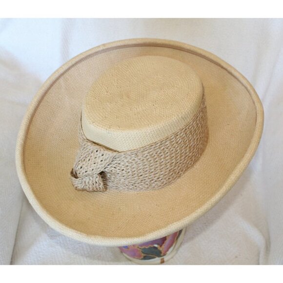 Lily J. by Eric Javits women's sun Hat wrap tie designer Size Small summer - Picture 2 of 12